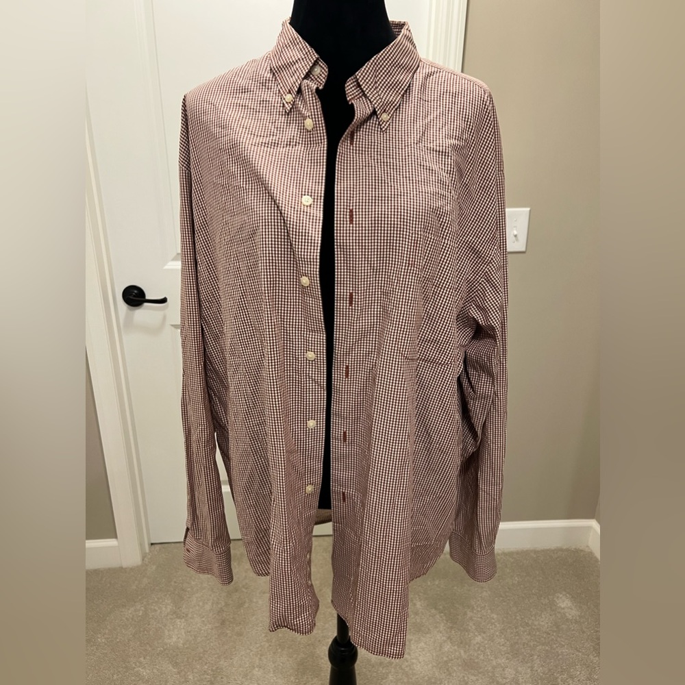 Eddie Bauer checked button down shirt, size XL